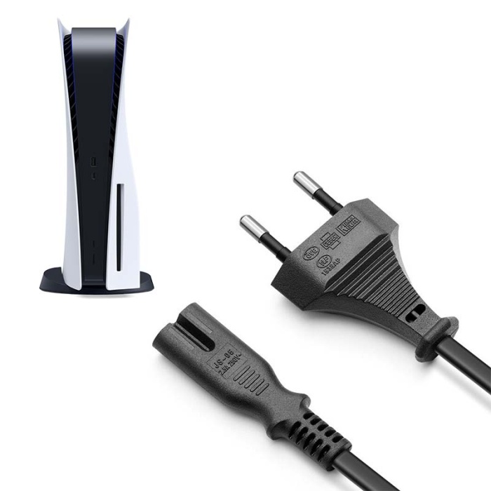 PS5 Güç Kablosu Playstation 5 Uyumlu Güç Kablosu Power 2 pin Kablo