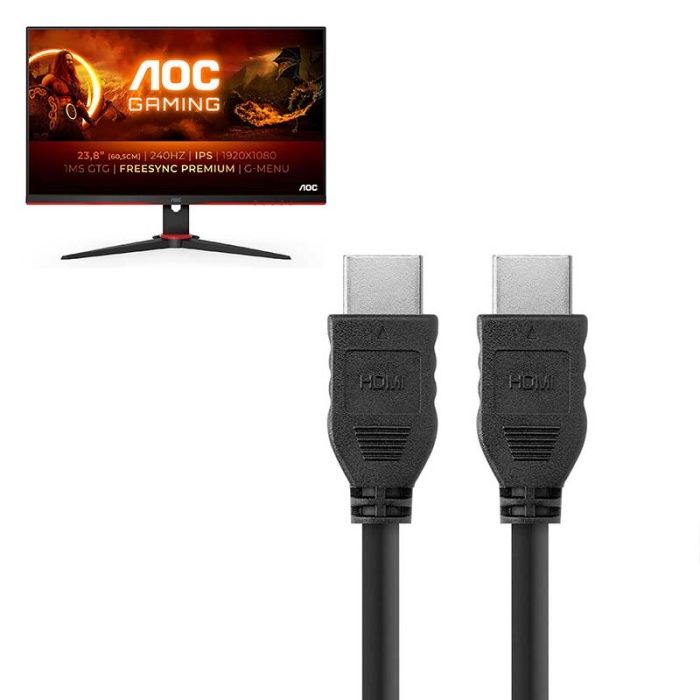 Hdmi Kablo 1.5mt 4K Full HD Premium Yüksek Hızlı AOC Monitör Görüntü Kablosu