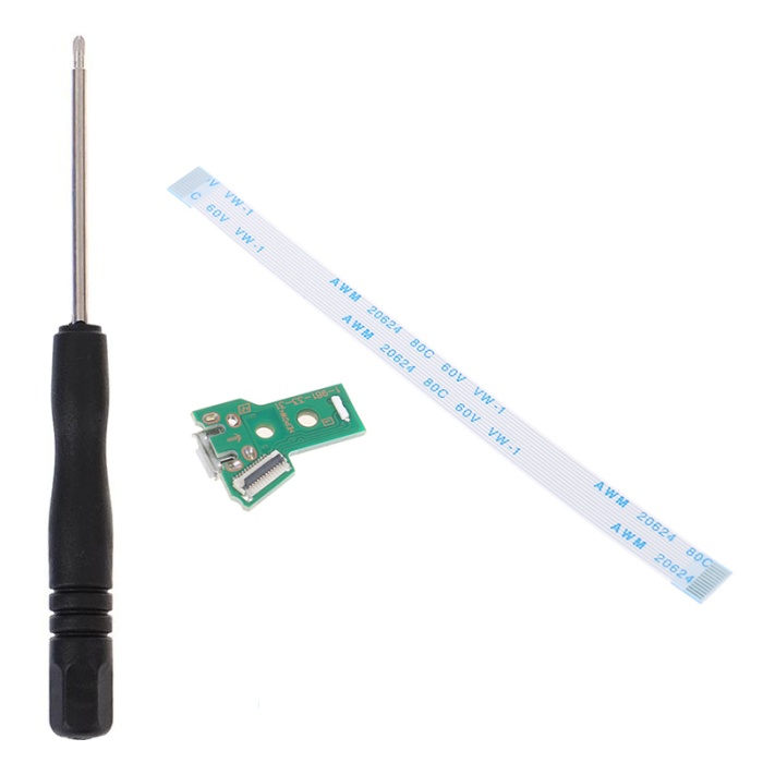JDS JDM 040 Soket 12 Pin Flex Kablo Tornavida PS4 Kol Tamir Seti Şarj Soketi PS4 Tamir