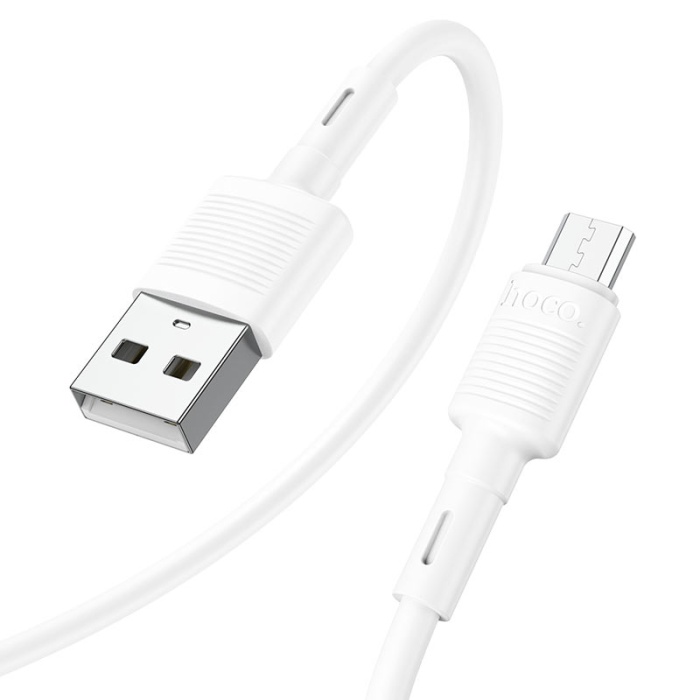 Hoco Mikro USB Hızlı Şarj Data Kablosu Premium Kalite Beyaz