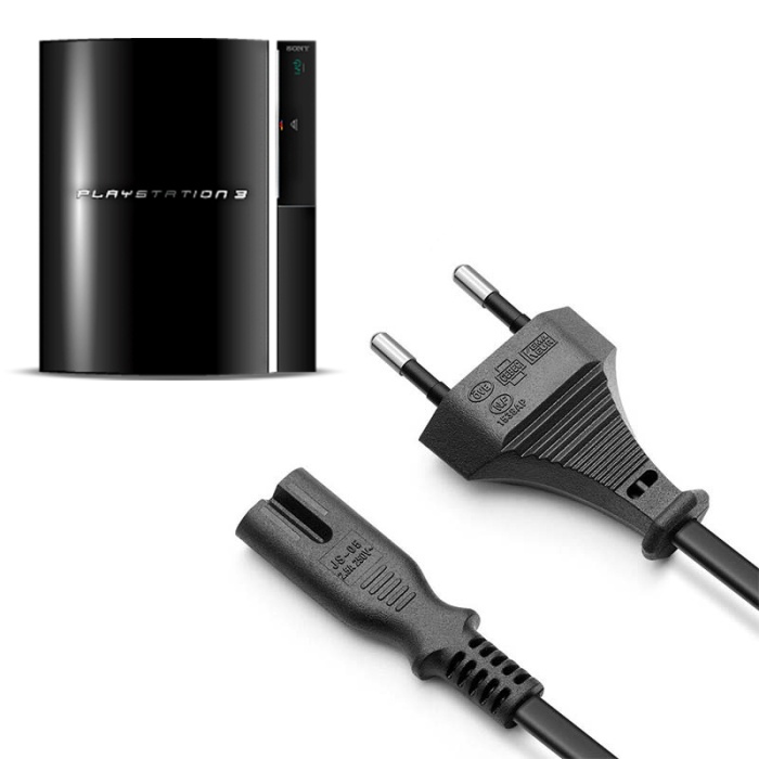 PS3 Güç Kablosu 1.2m Playstation 3 Fat Kasa Uyumlu PS3 Kablo Yedek Parça