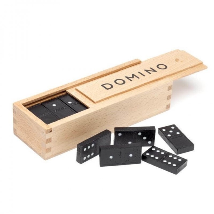 Ahşap Domino Seti  Kutulu Eğitici Oyun