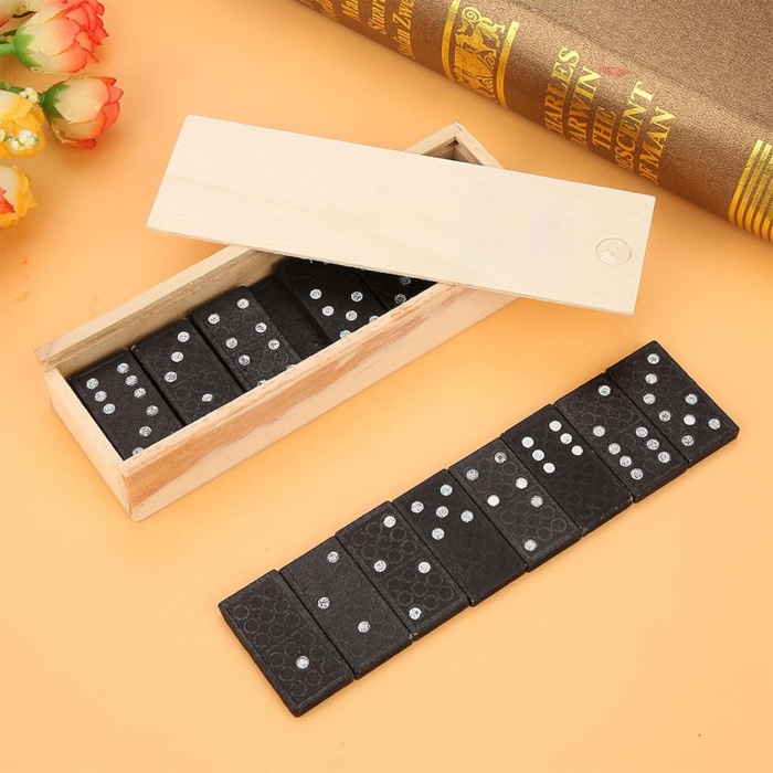Ahşap Domino Seti Kutulu Eğitici Oyun