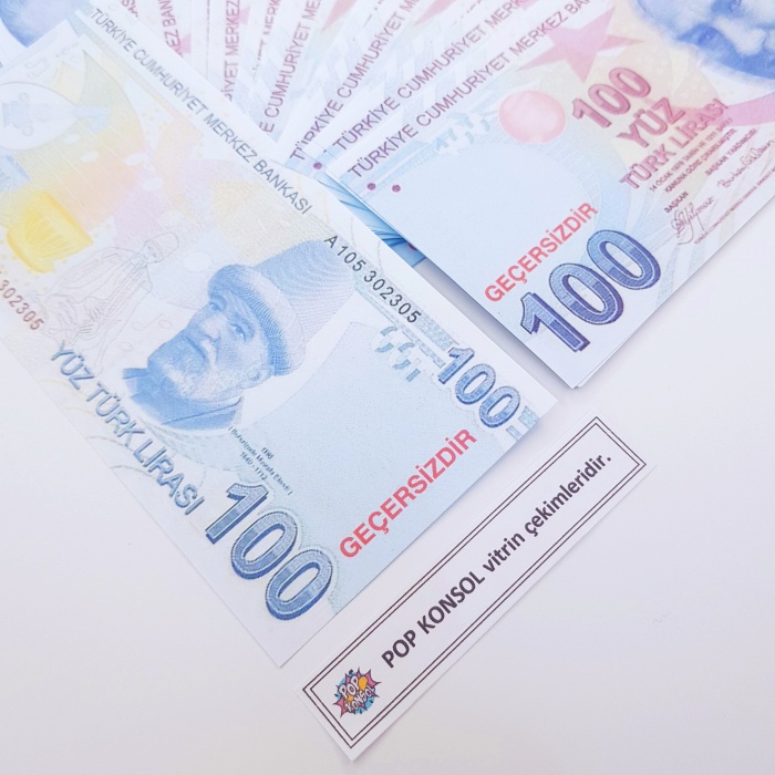 300 Adet Geçersiz Para 50 100 200 Türk Lirası Parti Şaka Düğün Parası Karışık TL