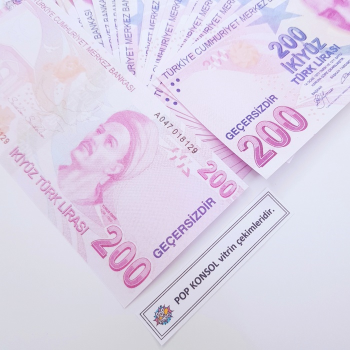 150 Adet Geçersiz Para 50 100 200 Türk Lirası Parti Şaka Düğün Parası Karışık TL