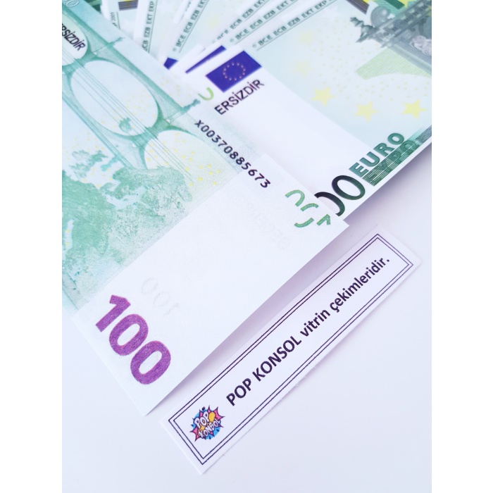 100 Adet Euro Geçersiz Para Parti Şaka Düğün Parası Karışık Yabancı Para