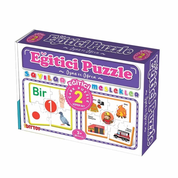 Diytoy Eğitici Çark Puzzle Sayılar Ve Meslekler