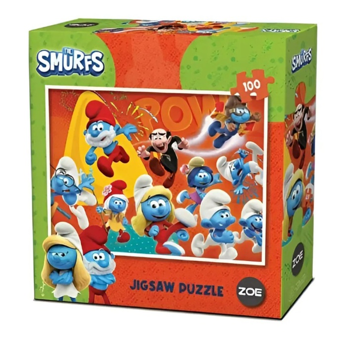 Şirinler Lisanslı Puzzle Turuncu 100 Parça Smurfs Yapboz