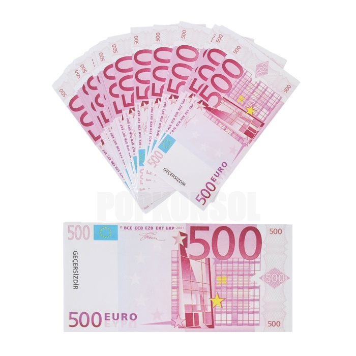 50 Adet 500 Euro Geçersiz Para Parti Şaka Düğün Oyun Parası Fim Dizi Çekimleri İçin