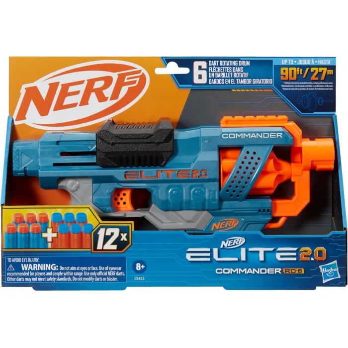 Nerf Elite 2.0 Commander Rd-6 12 Adet Nerf Mermi Elite Dart Seti