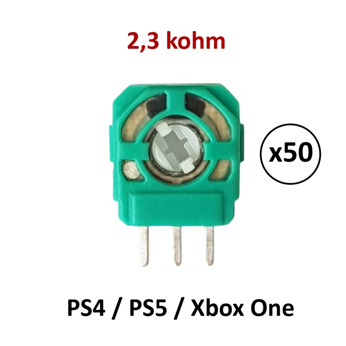 50 Adet 2.3k PS4 PS5 Xbox One Mikro Direnç Potans Micro Switch Yeşil