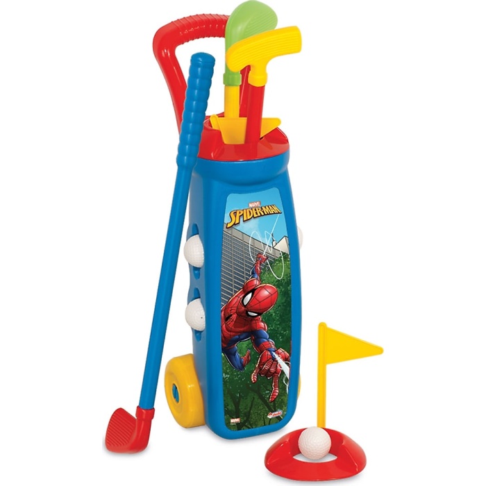 Spiderman Golf Arabası Oyuncak Eğitici Oyun Seti Mavi