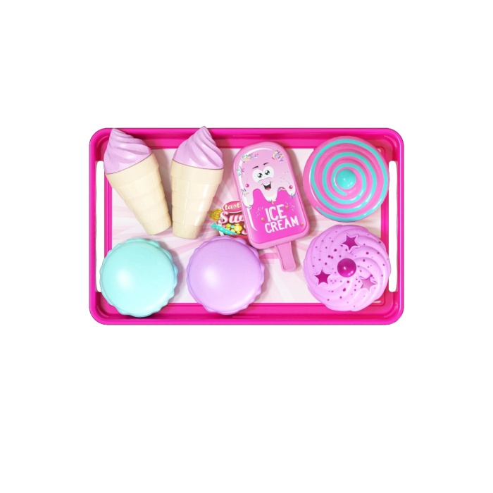 Oyuncak Dondurma Cup Cake Tepsili Oyun Seti Eğitici Oyuncak