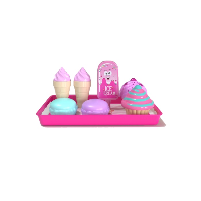 Oyuncak Dondurma Cup Cake Tepsili Oyun Seti Eğitici Oyuncak