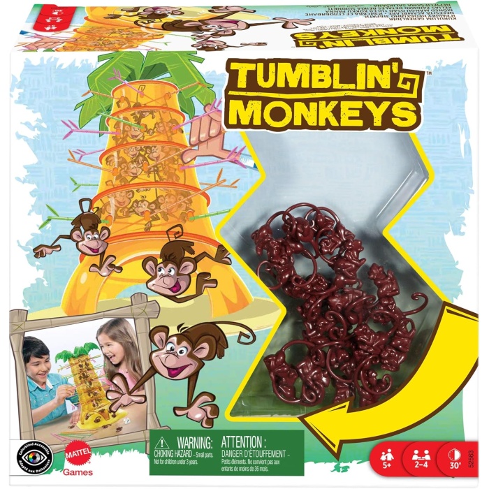 Tumblin Monkeys SOS Ouistiti 30 Maymun Kutu Oyun Aile Beceri ve Masa Oyunu