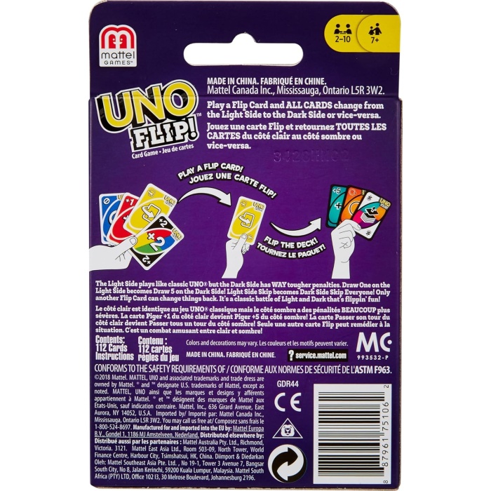 Uno Flip Kart Oyunu Lisanslı Ürün
