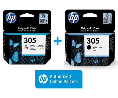 HP 305 Siyah 3YM61AE HP 305 Renkli 3YM60AE Orijinal Kartuş Seti