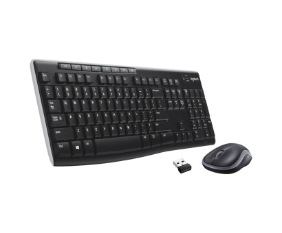 Logitech MK270 Kablosuz USB Alıcılı Türkçe Q Klavye Mouse Seti Siyah