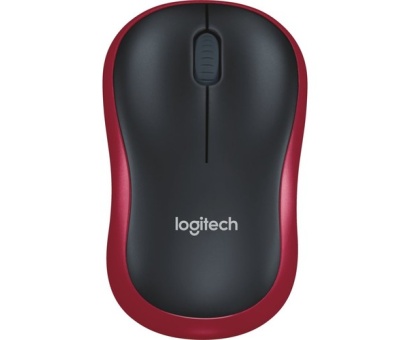 Logitech M185 USB Alıcılı Kompakt Kablosuz Mouse - Kırmızı