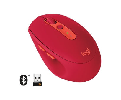 Logitech M590 Çok-Aygıtlı Sessiz Bluetooth Mouse - Kırmızı
