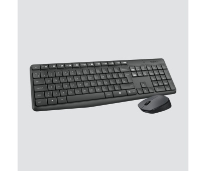 Logitech MK235 USB Kablosuz Türkçe Klavye Mouse Seti - Antrasit Gri