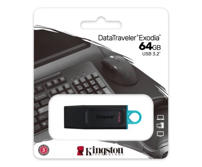 Kingston 64GB DataTraveler Exodia USB 3.2 USB Flash Bellek