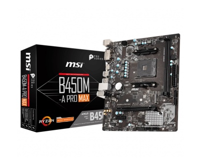 MSI B450M-A PRO MAX 4133MHz(OC) DDR4 Soket AM4 M.2 HDMI DVI mATX Anakart