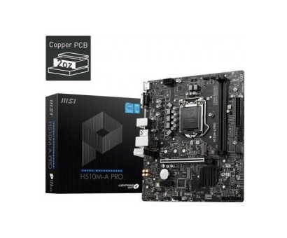 MSI H510M-A PRO 3200MHz(OC) DDR4 Soket 1200 M.2 VGA HDMI mATX Anakart