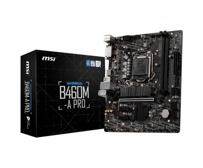 MSI B460M-A PRO 2933MHz DDR4 Soket 1200 M.2 HDMI DVI mATX Anakart