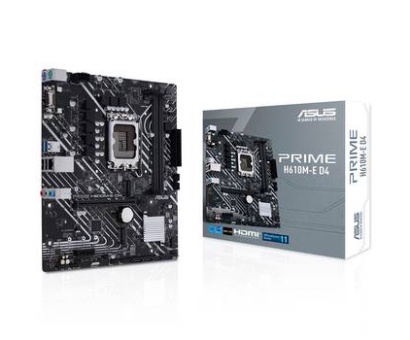 ASUS PRIME H610M-E 3200MHz DDR4 Soket 1700 M.2 HDMI DP D-Sub mATX Anakart