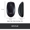 Logitech MK120 USB Kablolu Tam Boyutlu Türkçe Klavye Mouse Seti - Siyah