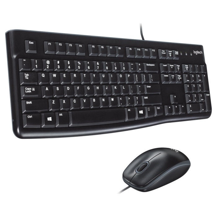 Logitech MK120 USB Kablolu Tam Boyutlu Türkçe Klavye Mouse Seti - Siyah