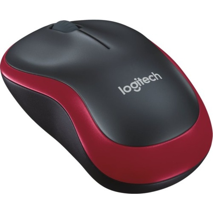 Logitech M185 USB Alıcılı Kompakt Kablosuz Mouse - Kırmızı