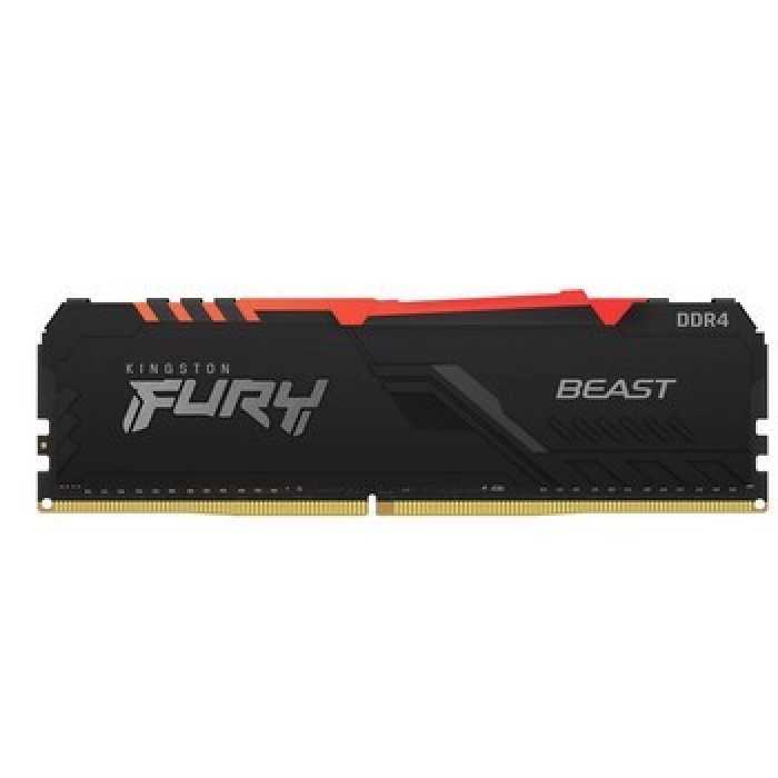 Kingston 8GB FURY Beast RGB 3200 MHz CL16 DDR4 Single Kit Ram