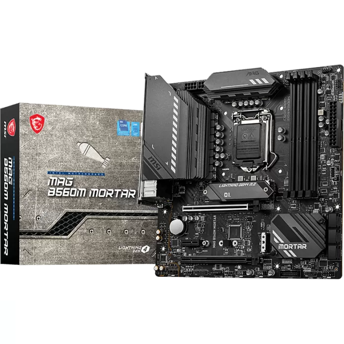 MSI MAG B560M MORTAR 5066MHz(OC) DDR4 Soket 1200 M.2 HDMI DP mATX Anakart