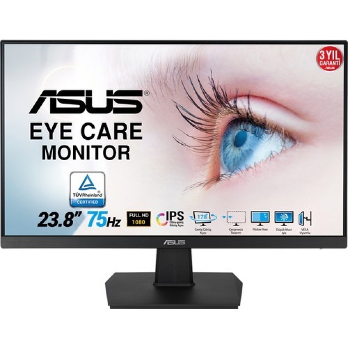Asus VA24EHE 23.8 75Hz 5ms (HDMI+Analog) FreeSync Full HD IPS Monitör