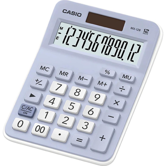 Casio MX-12B-LB Açık Mavi 12 Hane Hesap Makinesi