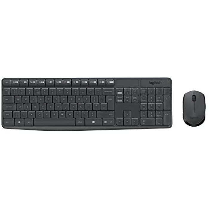 Logitech MK235 USB Kablosuz Türkçe Klavye Mouse Seti - Antrasit Gri