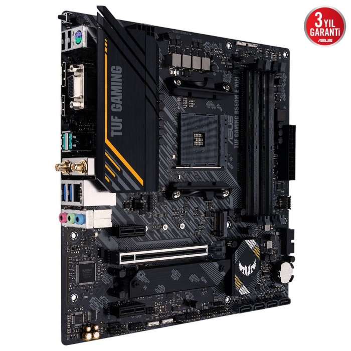 ASUS TUF GAMING B550M-E WI-FI 4600MHz (OC) DDR4 Soket AM4 M.2 HDMI DP D-Sub mATX Anakart