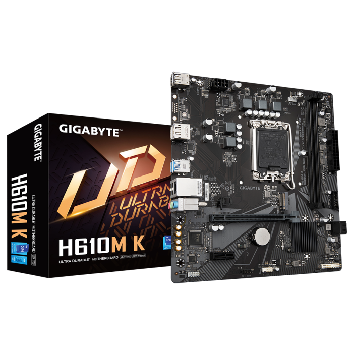 GIGABYTE H610M-K DDR4 HDMI PCIe 16X v4.0 1700p mATX Anakart