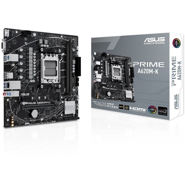ASUS PRIME A620M-K 6400MHz(OC) DDR5 Soket AM5 M.2 HDMI VGA mATX Anakart