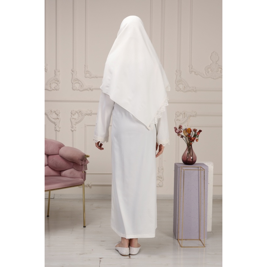 Şallı Mevlüt ve Namaz Elbisesi - Beyaz