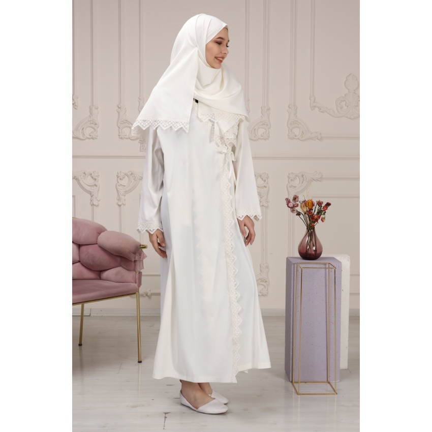 Şallı Mevlüt ve Namaz Elbisesi - Beyaz