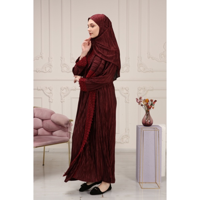 Şallı Mevlüt ve Namaz Elbisesi - Bordo