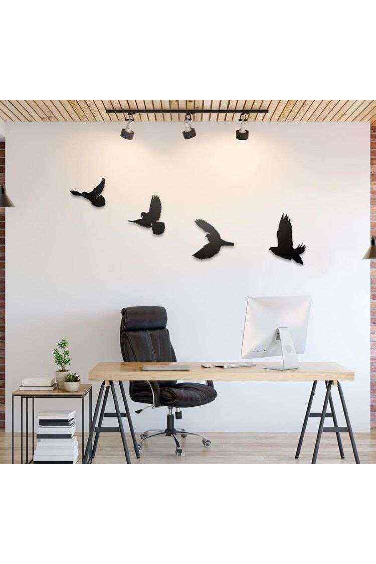 Uçan Kuşlar 3D Mdf Tablo Evinize Ofisinize Yeni Tarz Wall Art