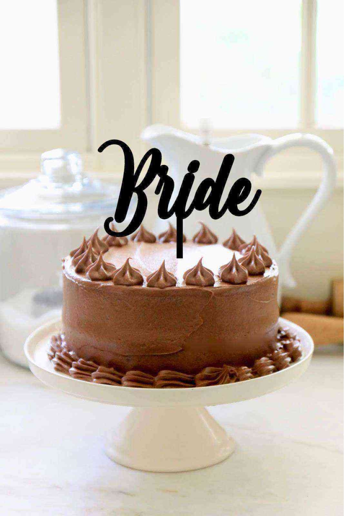 Bride Pasta Süsü Siyah Ahşap