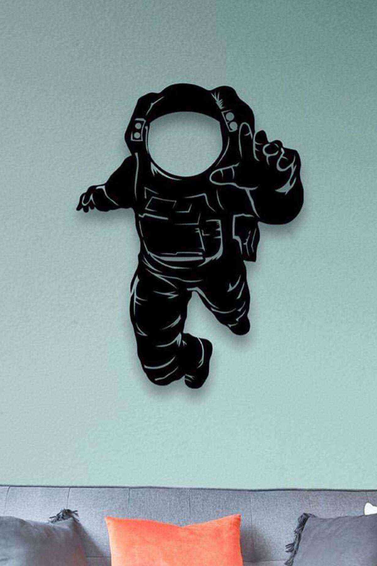 Astronot 3D Mdf Tablo Evinize Ofisinize Yeni Tarz Wall Art