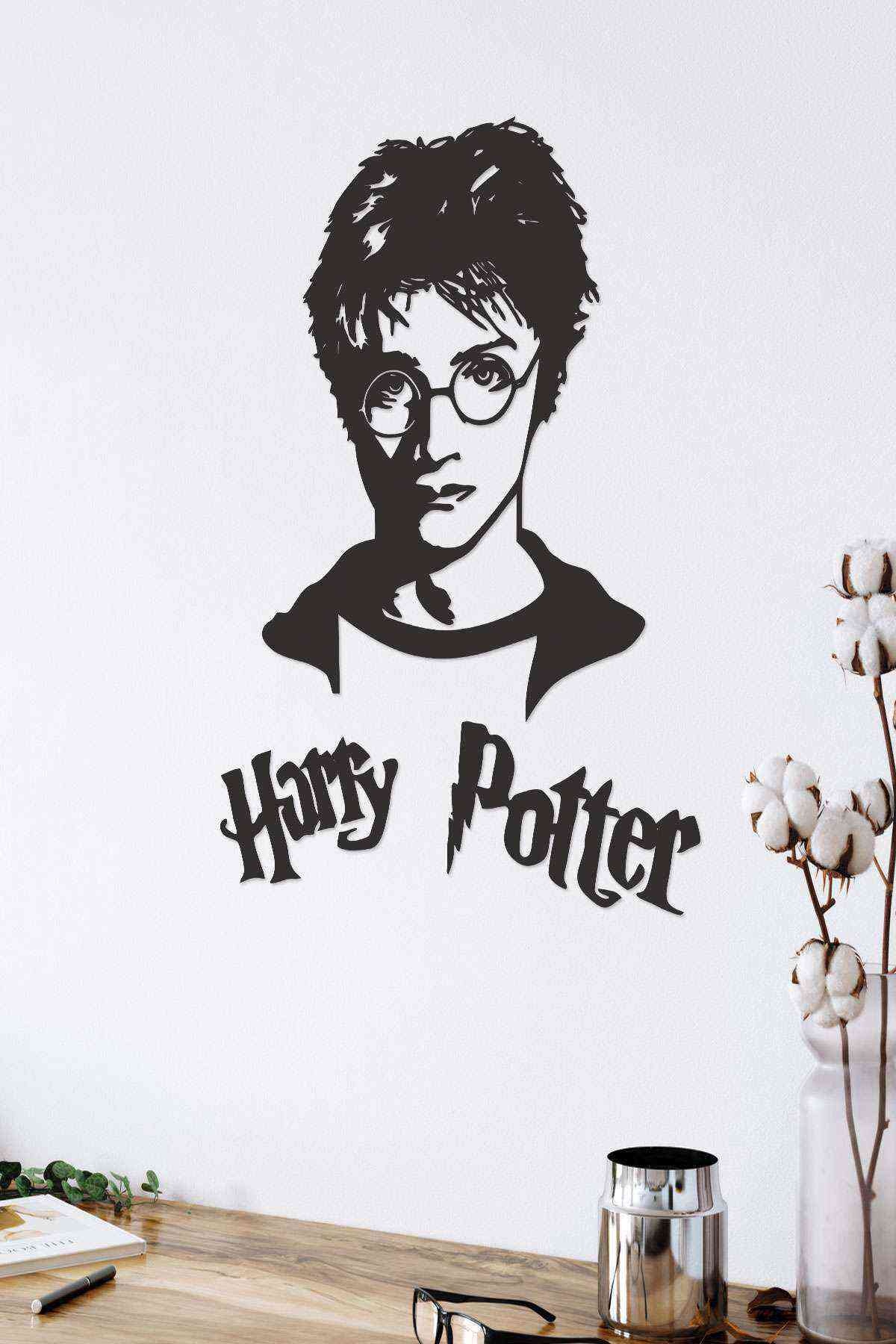 Harry Potter Figürlü Siyah Ahşap Lazer Duvar Dekoru Tablo