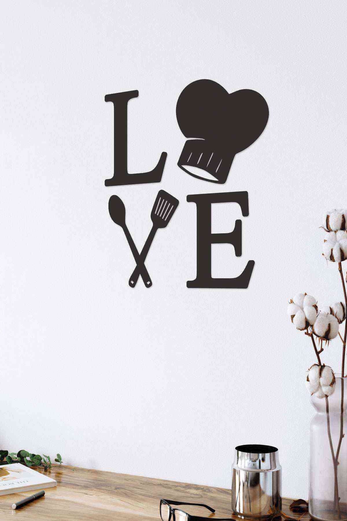 Love Mutfak Figürlü 3D Mdf Tablo Evinize Ofisinize Yeni Tarz Wall