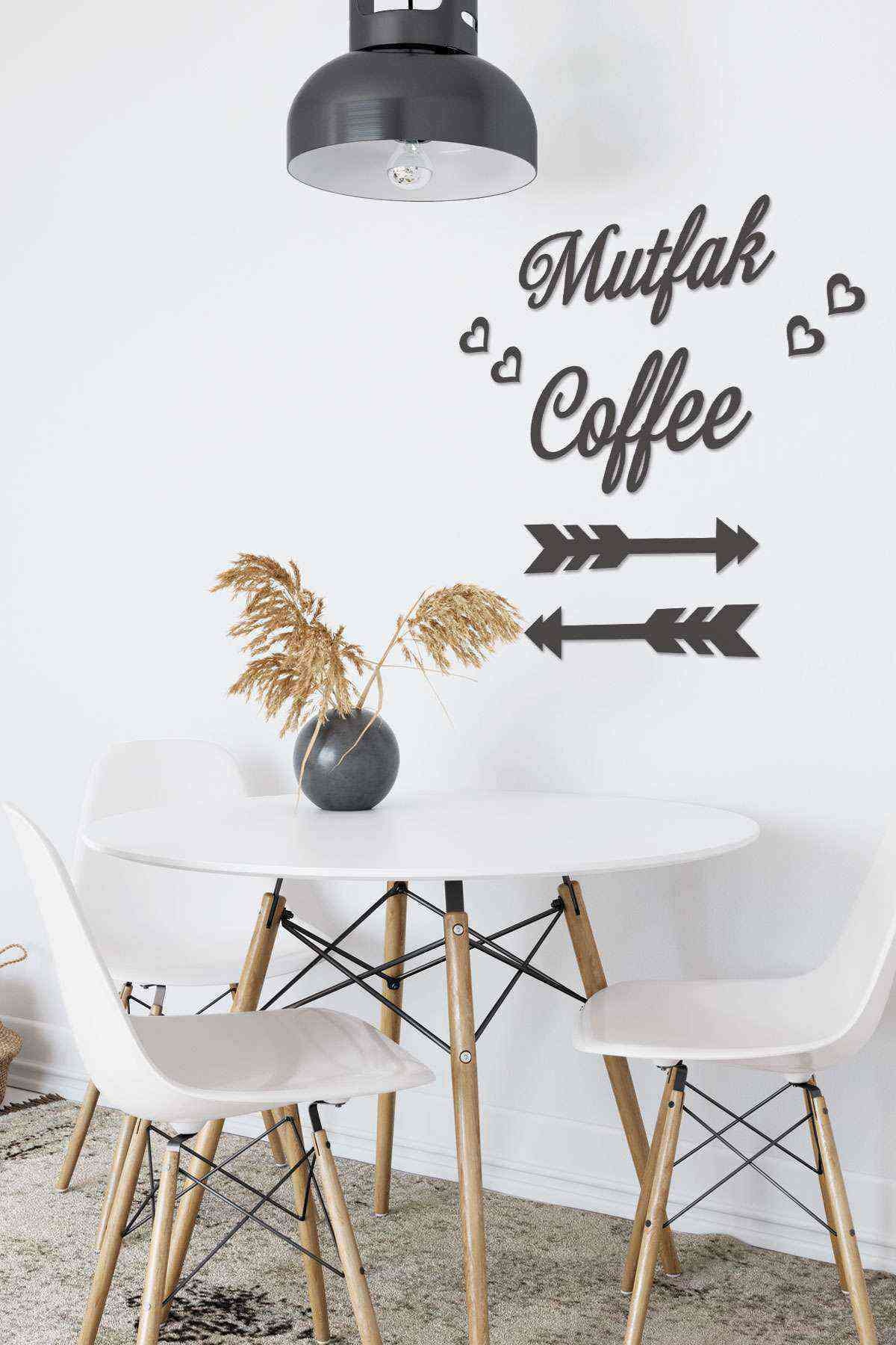Mutfak Coffee Seti 3D Mdf Tablo Evinize Ofisinize Yeni Tarz Wall